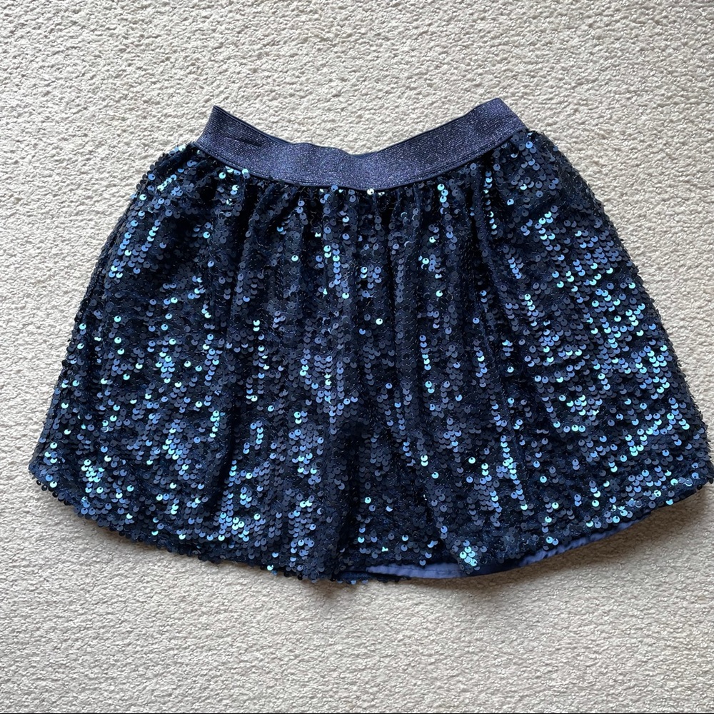 Blue sparkly skirt